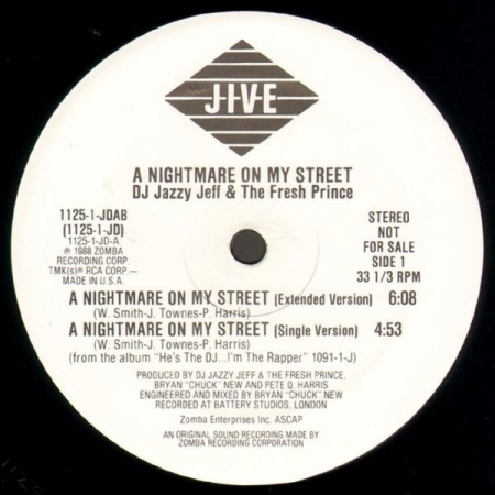 DJ Jazzy Jeff & The Fresh Prince ‎– A Nightmare On My Street