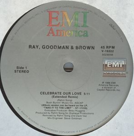  Ray, Goodman & Brown ‎– Celebrate Our Love