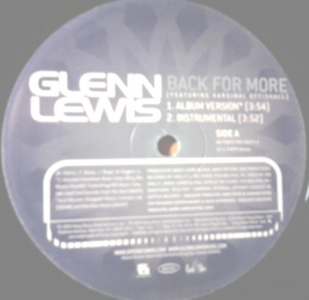  Glenn Lewis ‎– Back For More