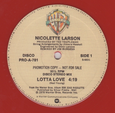  Nicolette Larson ‎– Lotta Love