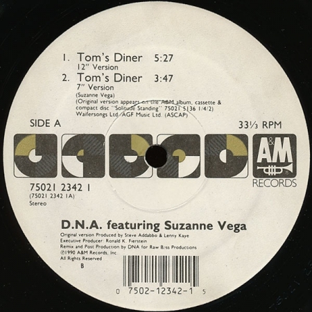 D.N.A. Feat. Suzanne Vega ‎– Tom's Diner 