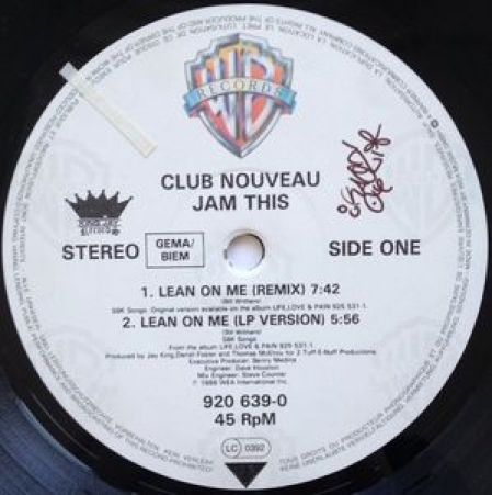 Club Nouveau ‎– Lean On Me 