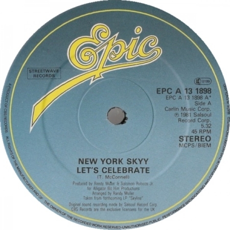  New York Skyy ‎– Lets Celebrate / Call Me 
