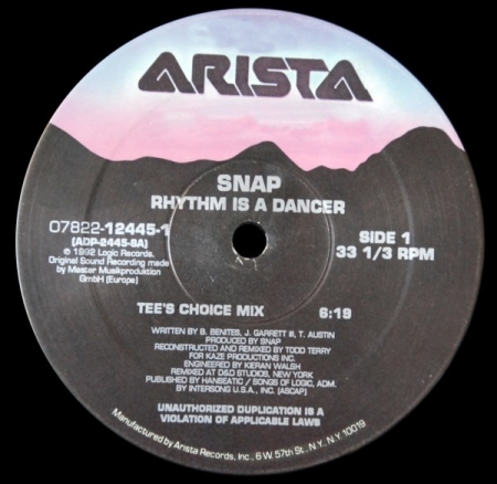 Snap ‎– Rhythm Is A Dancer