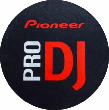 Feltro Para Toca Disco Pioneer Pro Dj (Preto, Vermelho & Branco) UNIDADE 