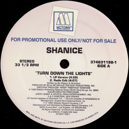 Shanice ‎– Turn Down The Lights