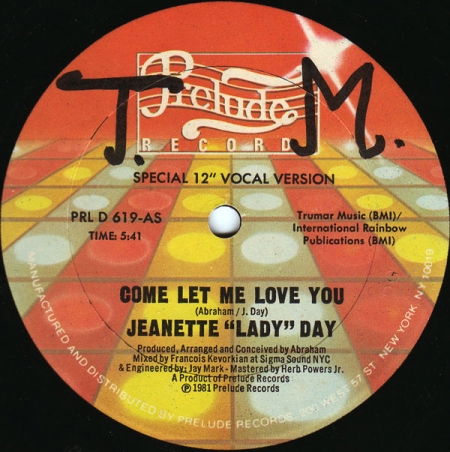 Jeanette Lady Day- Come Let Me Love You
