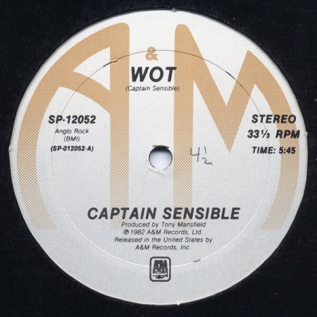 Captain Sensible - Wot / Happy Talk
