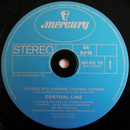 Central Line - Walking Into Sunshine (Original / Remix)