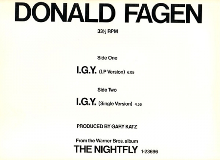 Donald Fagen - I.G.Y. (What's A Beautiful World)