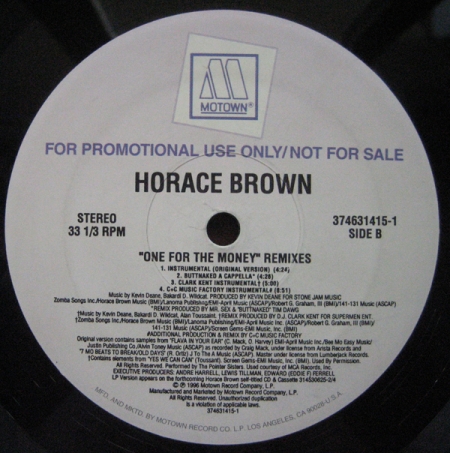 Horace Brown - One For The Money (Remixes) 