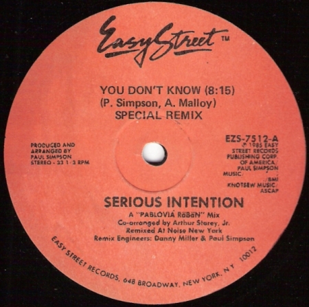 Serious Intention - You Don't Know (Special Remix)