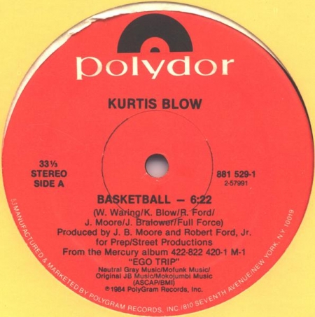 Kurtis Blow / Ralph MacDonald - Basketball / It's The Game (PROMO)