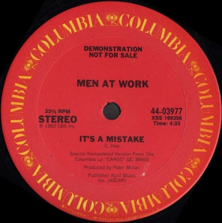 Men At Work ‎– It's A Mistake