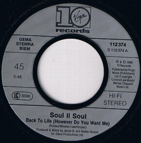 Soul II Soul - Back To Life (However Do You Want Me)